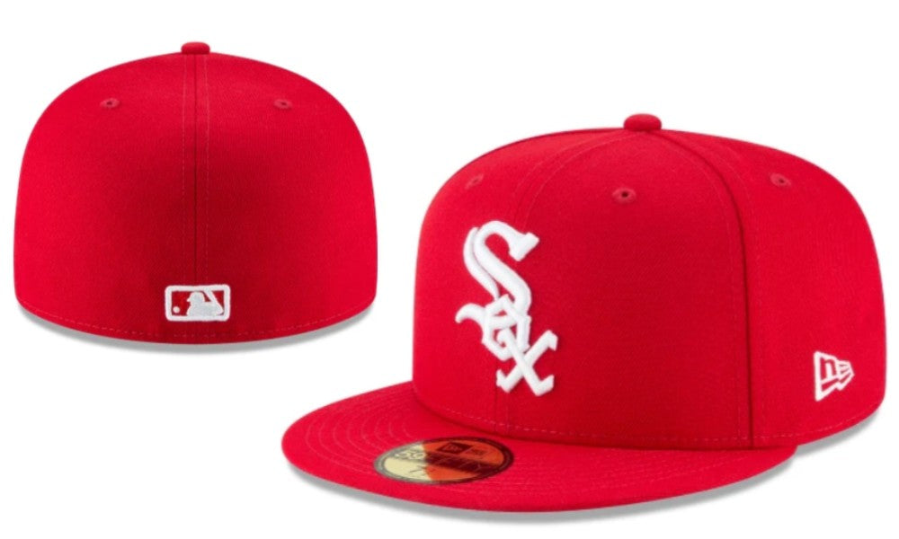 Chicago White Sox Fitted MLB Hat with Classic Logo - Red