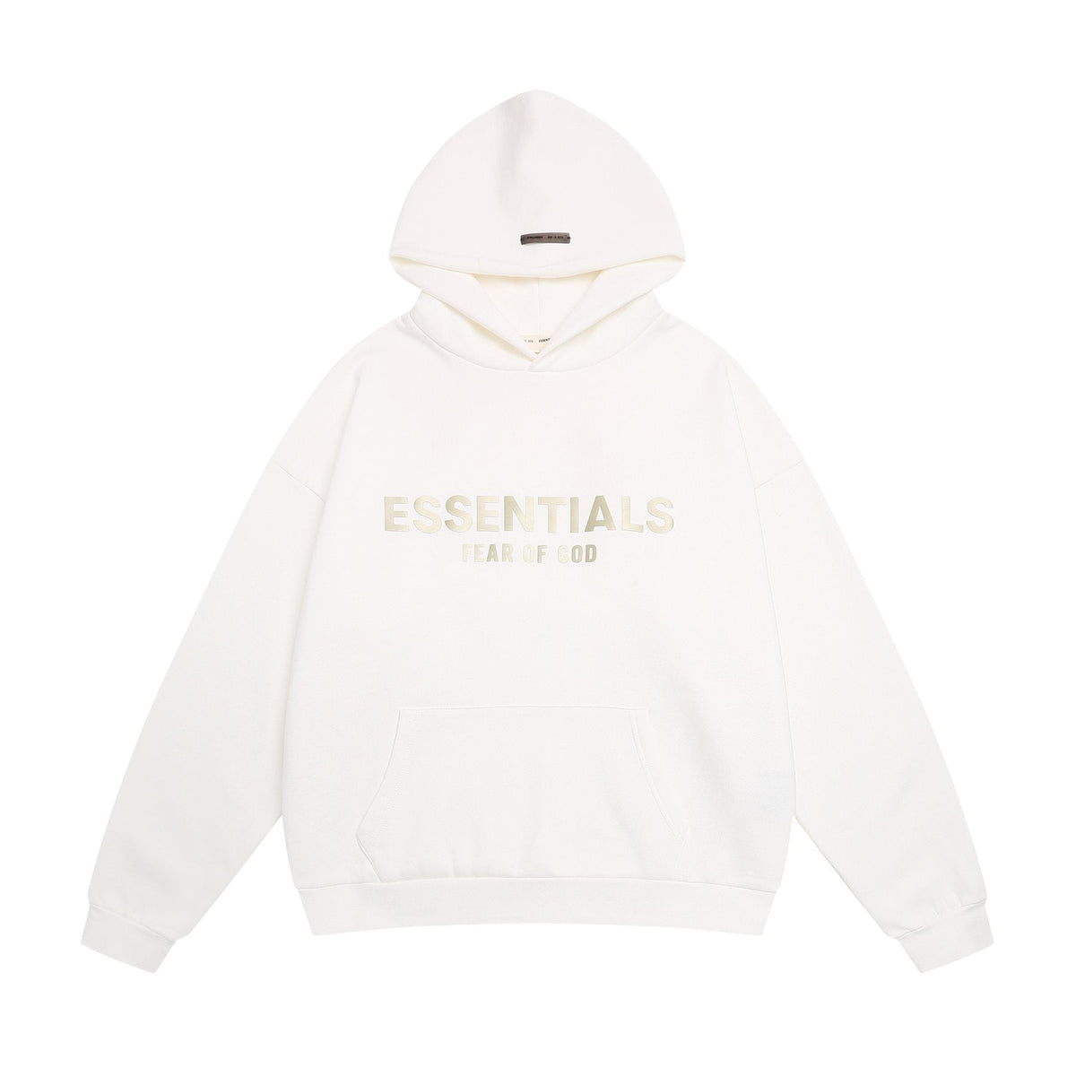 Essentials Fear of God Embossed Wordmark Pullover Hoodie — front